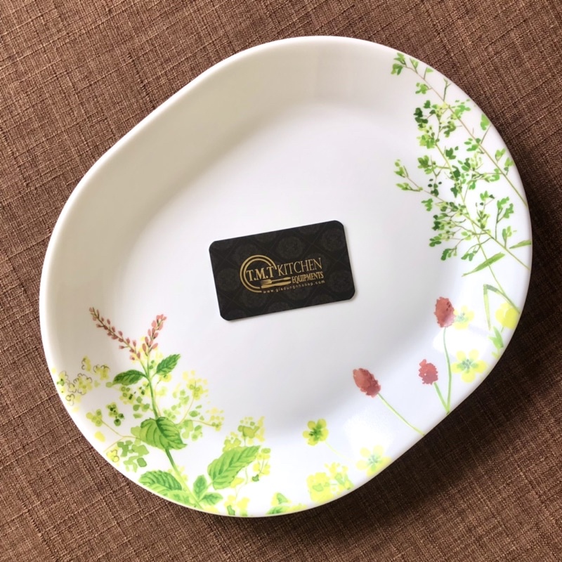 Dĩa Oval Thủy Tinh Mỹ Corelle Provence Garden 32cm 611-PVG-LP