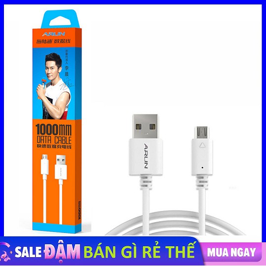 Cáp Sạc Micro USB ARUN dài 1m - Cáp Arun Sạc Điện Thoại Samsung