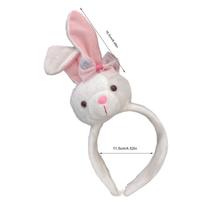 Băng Đô Tai Thỏ Phối Lông Xù Dành Cho Hóa Trang