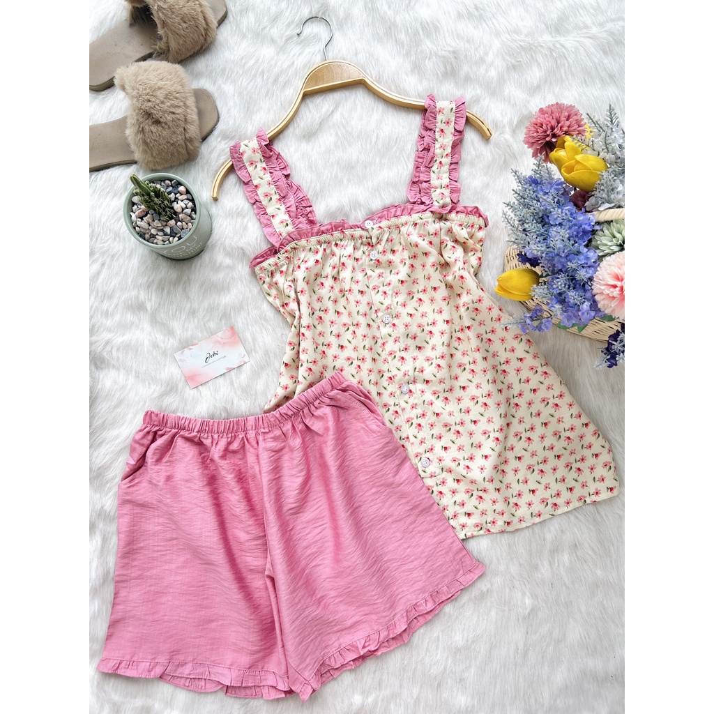 Đồ bộ JEBI 2 dây họa tiết dễ thương (ảnh thật shop tự chụp)