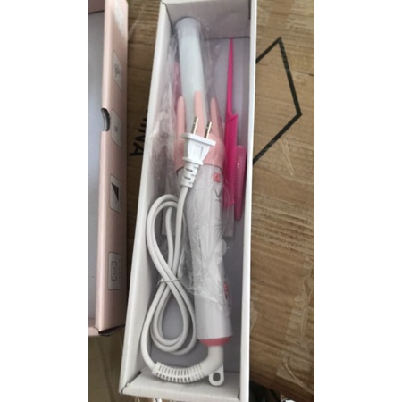 MÁY LÀM TÓC UỐN XOĂN XOAY TỰ ĐỘNG 360 TẶNG KÈM 1 LƯỢC VÀ 2 KẸP TÓC