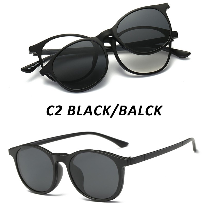 High Quality Germany TR-90 Magnetic Clip On Polarized Sunglasses Women/Men