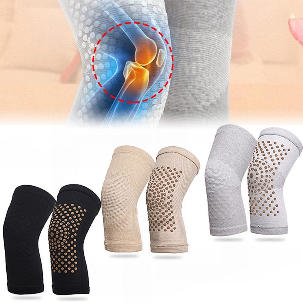 2 Miếng Cực êm Đệm đầu gối tự sưởi ấm bằng gỗ ngải cứu Giảm đau Giảm đau Cải thiện tuần hoàn máu Đệm ấm thoáng khí