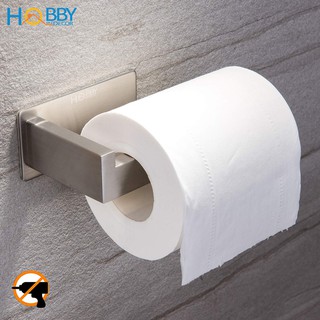 Móc treo cuộn giấy vệ sinh Inox 304 HOBBY G12 dán tường gạch men - kèm keo dán siêu dính