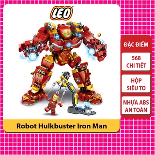 Mô hình lego robot Hulkbuster Iron Man, bộ xếp hình lego người sắt 568 chi tiết