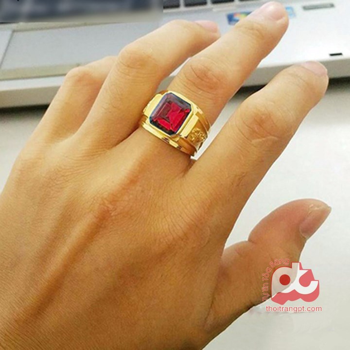 Nhẫn nam Cao Cấp Mạ Vàng ko đen sang trọng, đẹp😍 😘FRESHIP