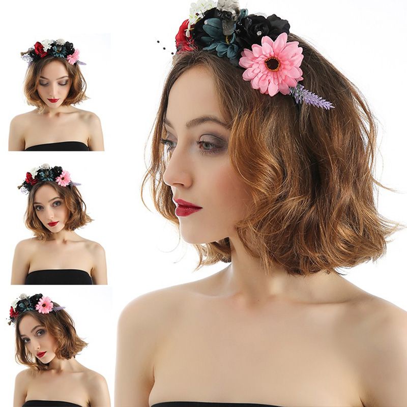 Flgo Băng Đô Hóa Trang Halloween Hình Bộ Xương Đầu Lâu Kinh Dị Nhiều Màu Sắc