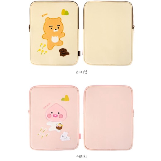 11Inch 12Inch April Shower Tablet Pouch APEACH RAYN Túi Đựng Máy Tính Bảng 11Inch 12Inch In Hình KAKAO FRIENDS Dễ Thương│Túi Đựng Máy Tính Bảng / Laptop / iPad Galaxy Tab 10inch 13inch 14inch 15inch