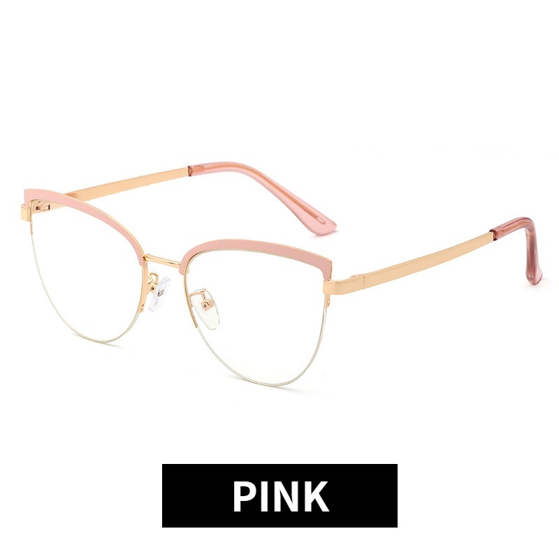 Kính Mát Mắt Mèo Gọng Kim Loại Chống Ánh Sáng Xanh Thời Trang Phương Tây Cho Nữ