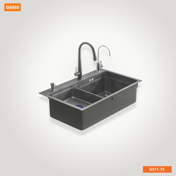 CHẬU RỬA BÁT 1 HỐ GARIS GS11.75 CÓ THỢ LẮP ĐẶT