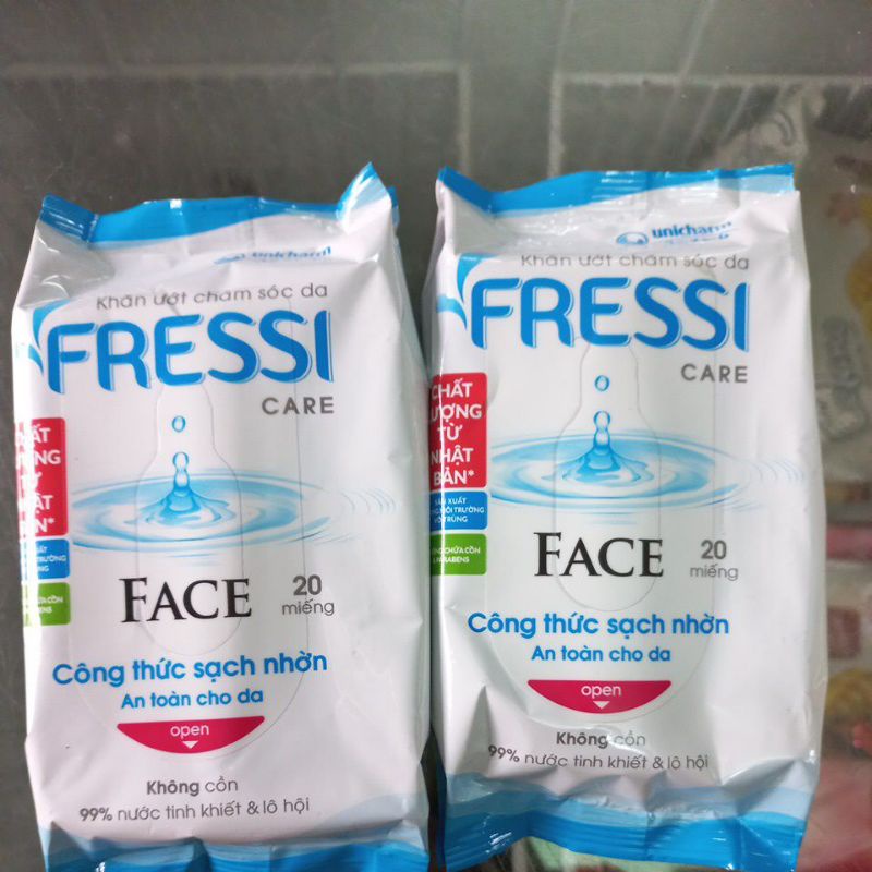 Khăn ướt chăm sóc da fressi care face 20 miếng