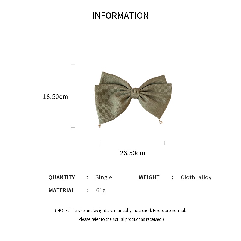 Kẹp Tóc Hình Nơ Cỡ Lớn Đính Ngọc Trai Phong Cách Cổ Điển Thời Trang Xinh Xắn