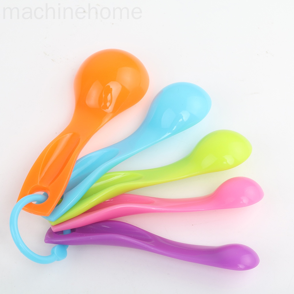Set 5 muỗng đong bằng nhựa màu sắc ngẫu nhiên tiện lợi dành cho nhà bếp