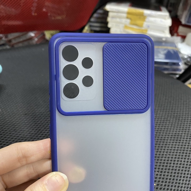 Ốp samsung A32 4G, A52, A72, A20S, A12, A21S, A51, A71, , A31 viền dẻo lưng nhám nắp trượt che camera