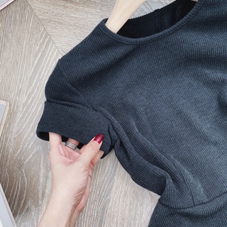 Đầm maxi cổ tròn tay ngắn
