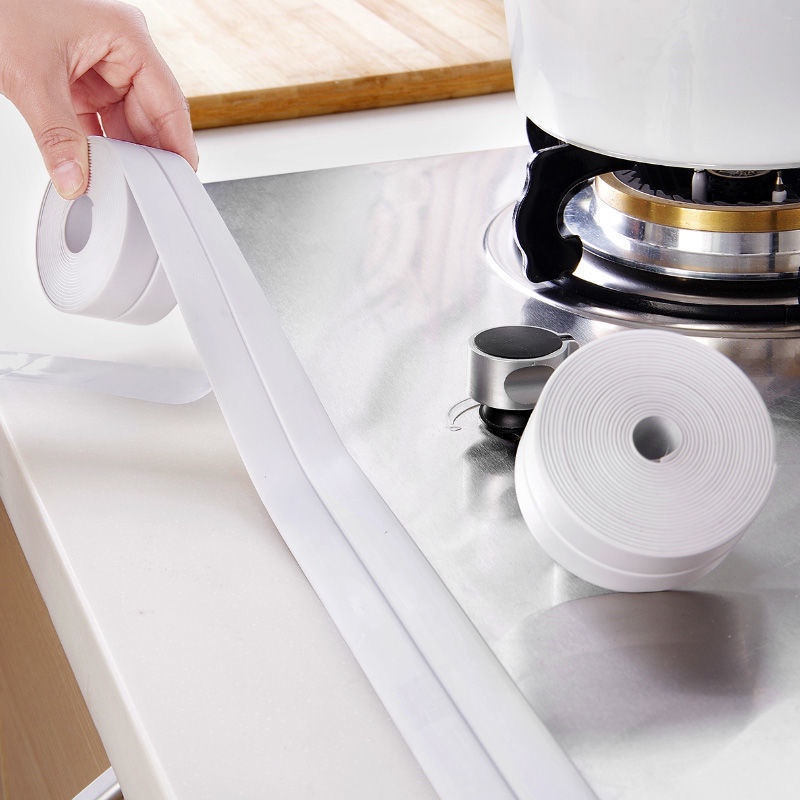 Cuộn Băng Keo Cao Su Dán Viền Bồn Rửa Nhà Bếp/Phòng Tắm Chống Ẩm Mốc Chống Thấm Nước