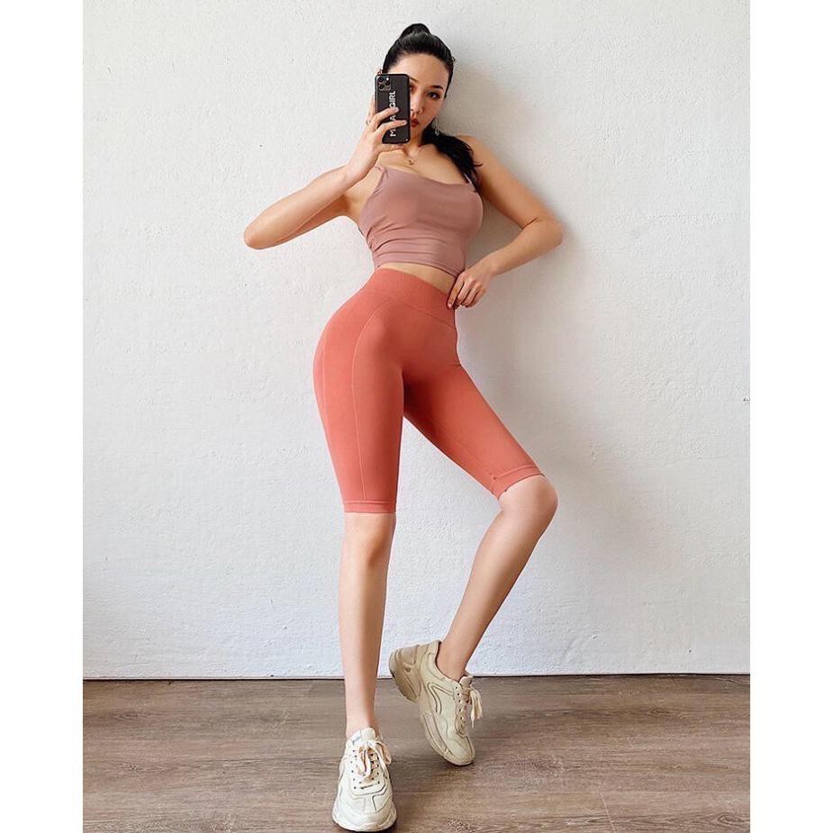 Quần Legging Đùi Gym Nữ Chữ Misshine Cạp Lưng [ĐỒ TẬP GYM NỮ]