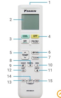 Điều khiển điều hoà DAIKIN VÀ ĐK ĐA CHIỀU