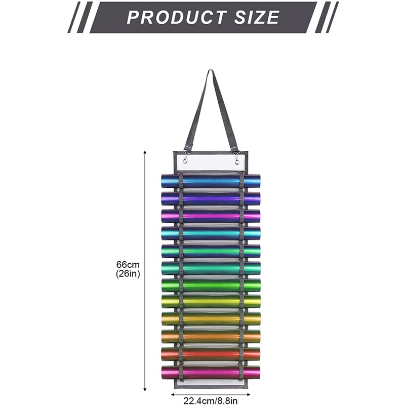 Giá Đỡ Cuộn Vinyl 12 Lỗ Sắp Xếp Gọn Gàng Cho Tấm Vinyl / Giấy Chuyển Nhiệt / Thiết Kế