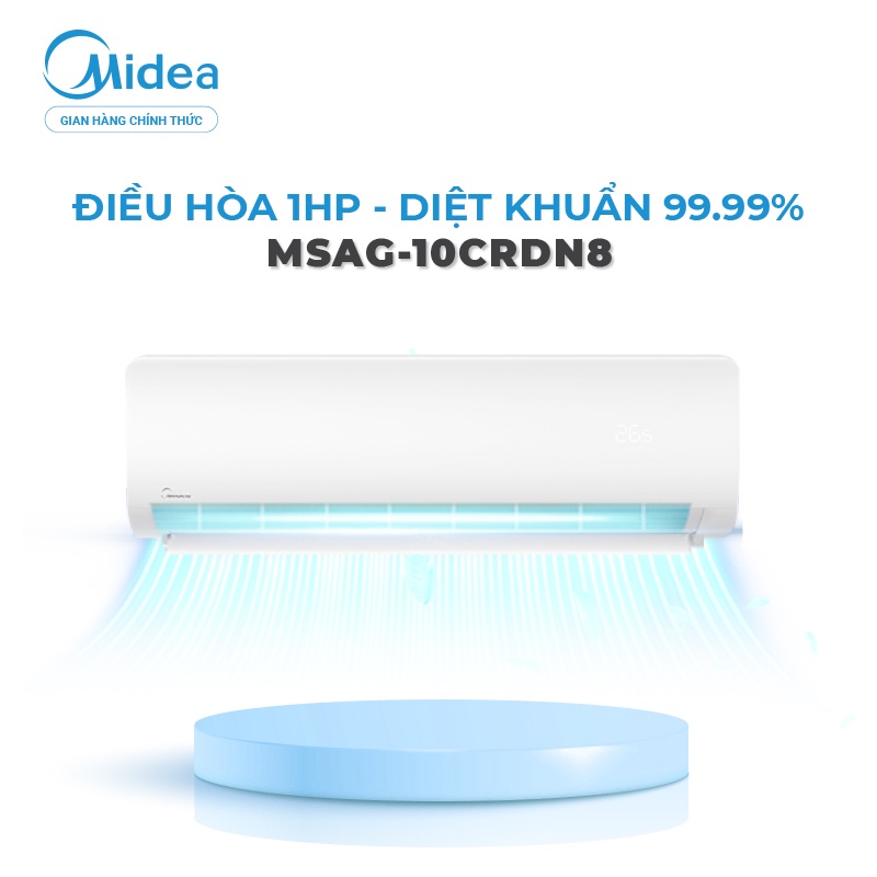 Máy Lạnh Midea Inverter 1HP MSAG-10CRDN8 2020 - Hàng chính hãng bảo hành điện tử 3 năm