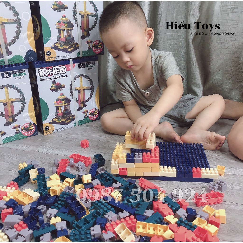 Đồ Chơi Lắp Ráp Lego 520 Chi Tiết Cho Bé Chất Liệu Nhựa ABS Cao Cấp