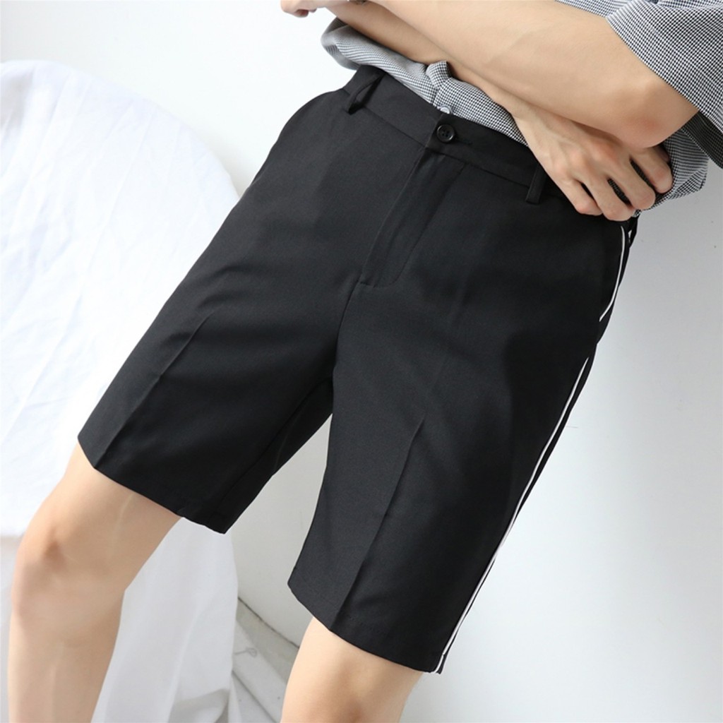 Quần short âu nam form rộng, co giãn nhẹ - Quần âu nam Hàn Quốc