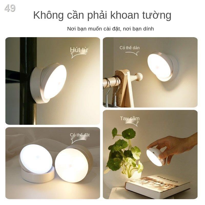 XĐèn LED cảm ứng cơ thể người thông minh tủ bếp có sạc lại Màn hình rượu Miễn phí lắp đặt và dán treo tường