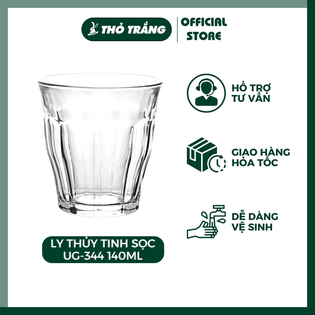 Ly Thủy Tinh Sọc Cao Cấp 140ml | Union Nhập khẩu Thái Lan - UG.344