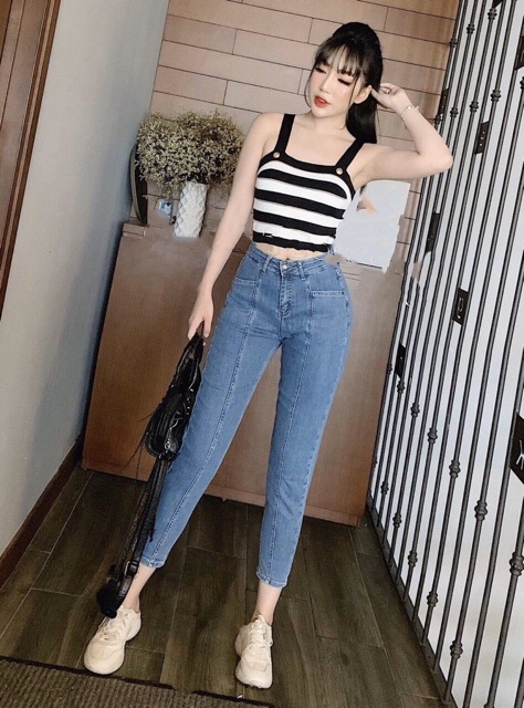⛱🏖Quần jean gân giữa siêu giãn Bigsize | BigBuy360 - bigbuy360.vn