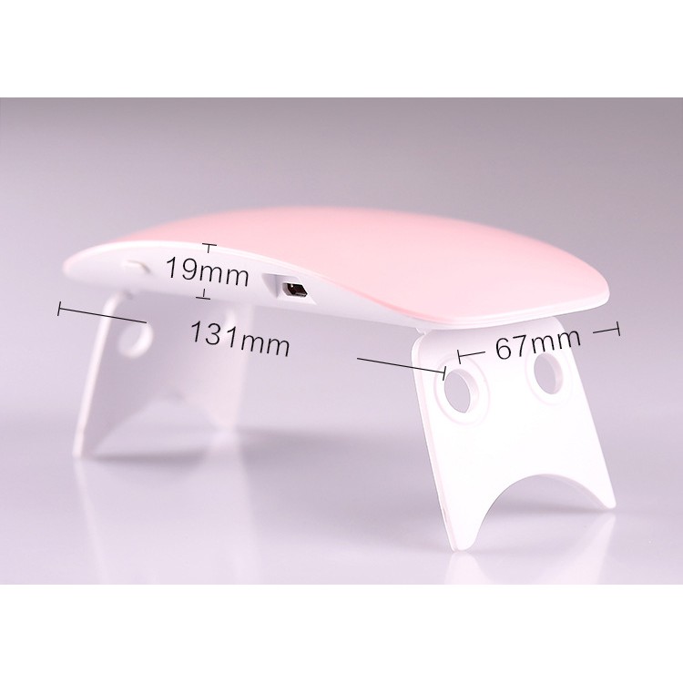 Đèn LED 6W sấy khô sơn gel móng UV kèm cáp USB tiện lợi