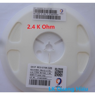 Điện trở dán 2.4k ohm smd 1206 1% 1/4w điện trở dán 2k4