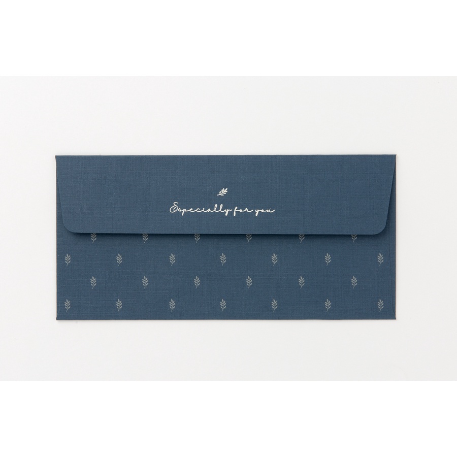 Set 4 Phong Bì ARTBOX Hàn Quốc Họa Tiết Lá Cây Màu Xanh Navy Nhã Nhặn