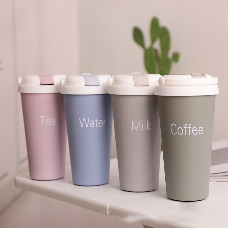 PVN30628 Bình giữ nhiệt Tea - Water - Coffee có ống hút, chất liệu inox sus 304, giữ nhiệt nóng, lạnh khoảng 8h T2