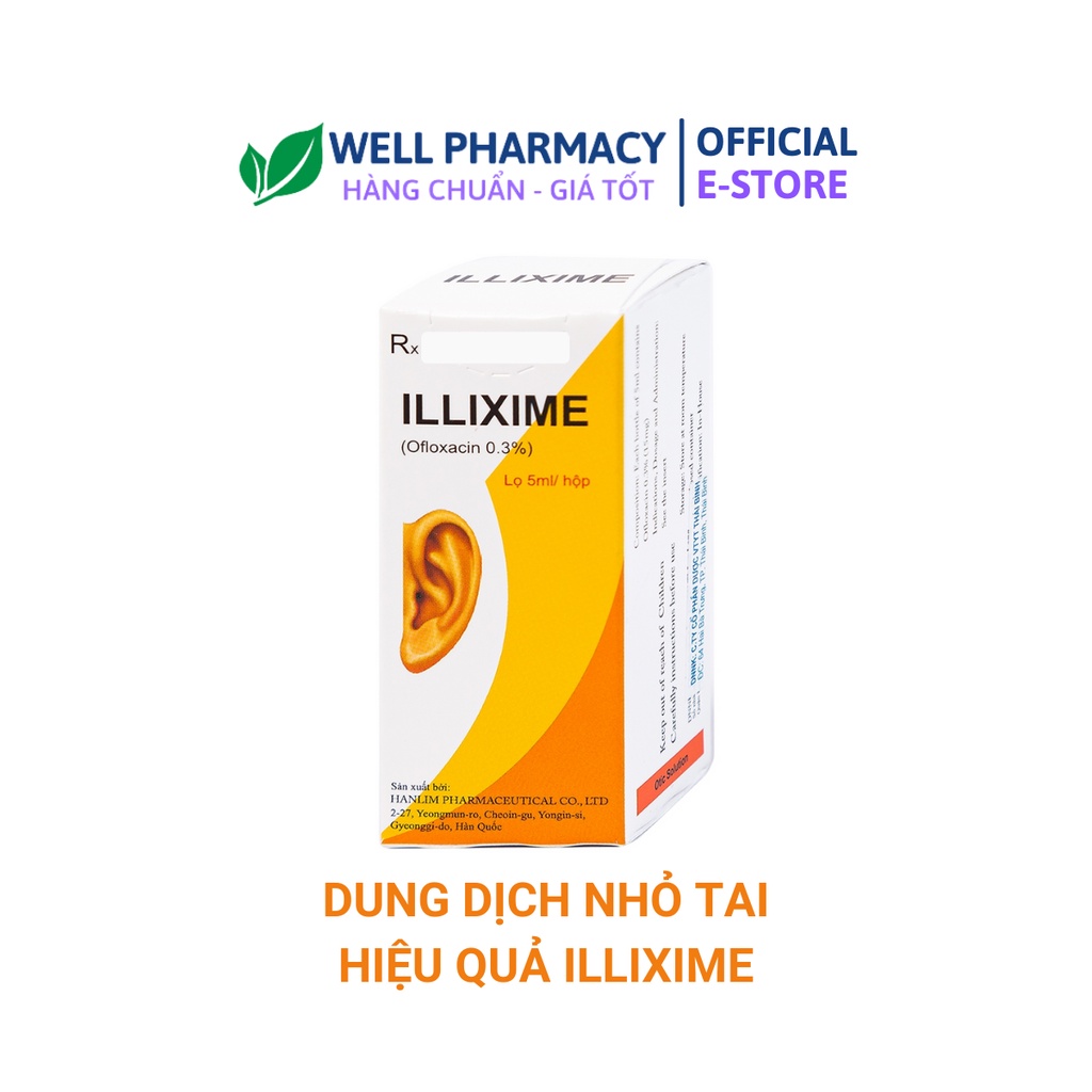 ILLIXIME- DUNG DỊCH NHỎ TAI HIỆU QUẢ 5ml