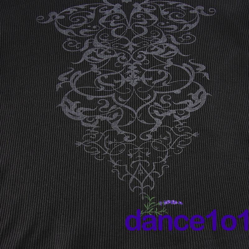 Áo thun tay dài cổ tròn in họa tiết cổ điển cho nữ