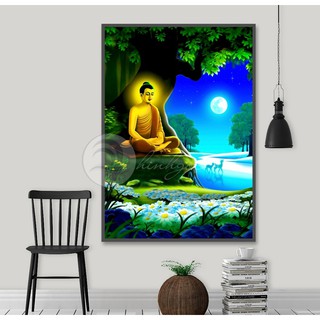 Tranh treo tường phật thích ca BINBIN KT10 (Tặng kèm phụ kiện)