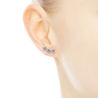 Sparkling Daisy Flower Trio Stud Earrings
