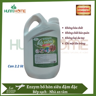 Nước tẩy rửa đa năng enzym bồ hòn diệt 99,9% vi khuẩn thương hiệu Hunahome- BẾP SẠCH NHÀ AN TÂM ( can 2.2 lít)
