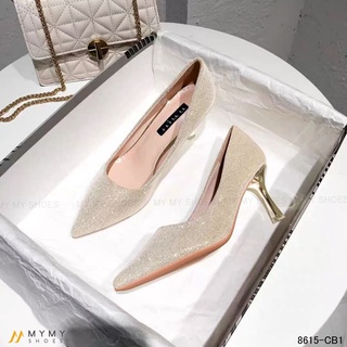 Giầy cao gót kim tuyến gót nhọn 7p mymyshoes