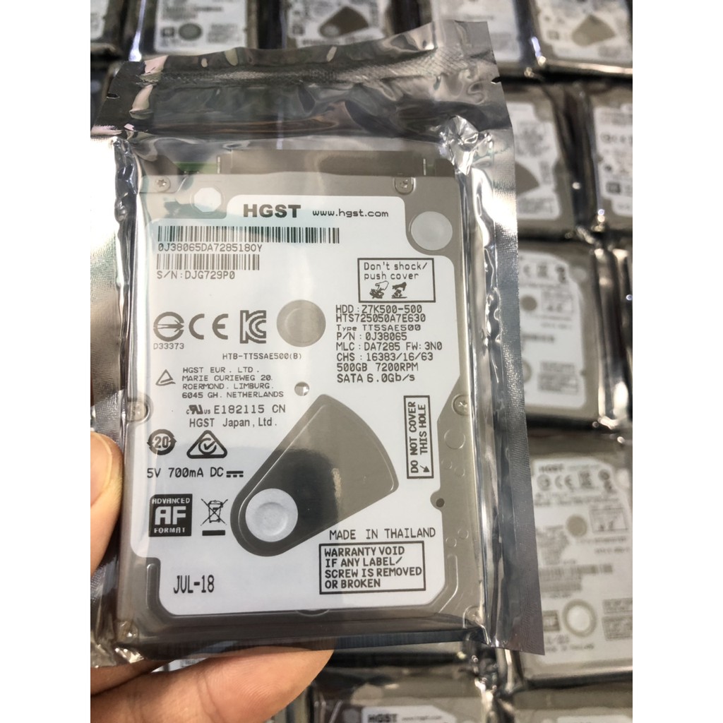 Ổ Cứng Laptop 500GB Hitachi HGST 2.5&quot;inch 7200Rpm Chính Hãng (BH 24 tháng 1 đổi 1)