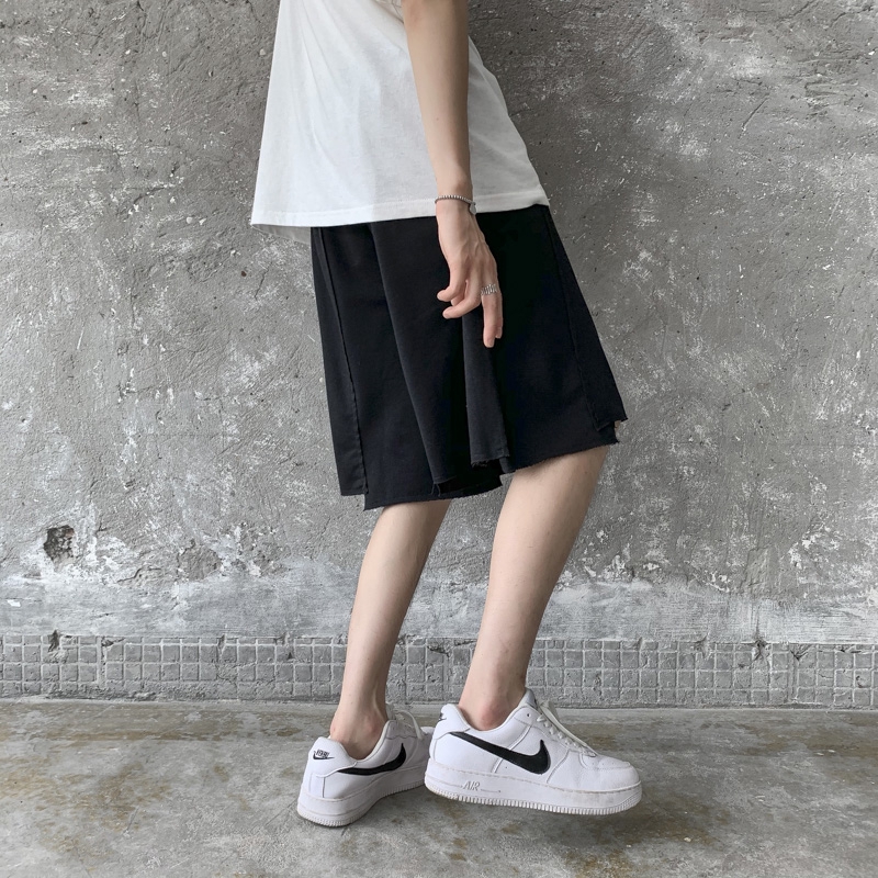 Quần Short Dáng Rộng Thiết Kế Bất Đối Xứng Phong Cách Hiphop Cá Tính Cho Nam | BigBuy360 - bigbuy360.vn
