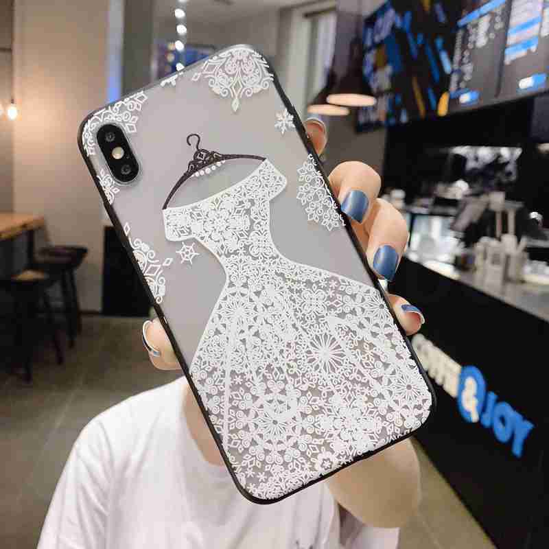 OPPO F11 F9 R17 Pro R15X R11 R11S R9 R9S Plus + Cute Couple TPU Case Lace wedding dress Cover