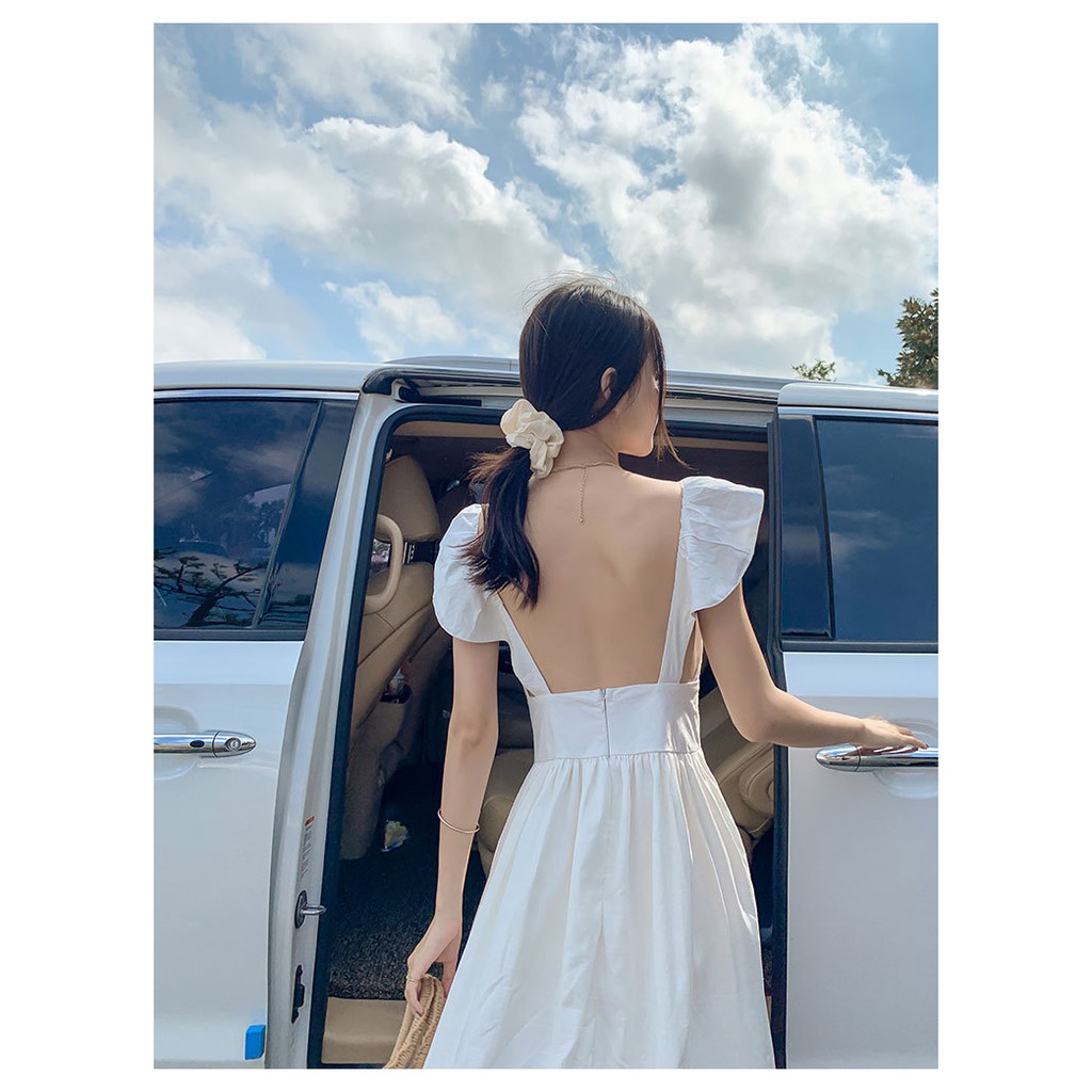 (CÓ SẴN) VÁY MAXI ĐẦM MAXI ĐI BIỂN MAXI TRẮNG HỞ LƯNG BỆT VAI QUẢNG CHÂU | BigBuy360 - bigbuy360.vn