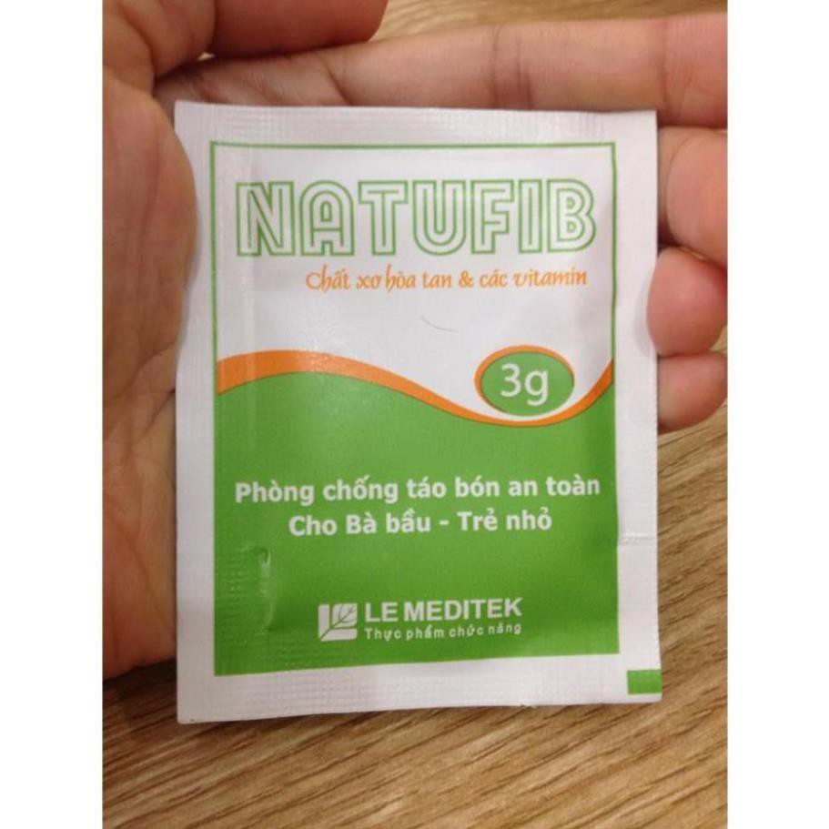 NATUFIB CHỮA TÁO BÓN CỰC NHẠY CHO BÀ BẦU VÀ TRẺ hộp 20 gói