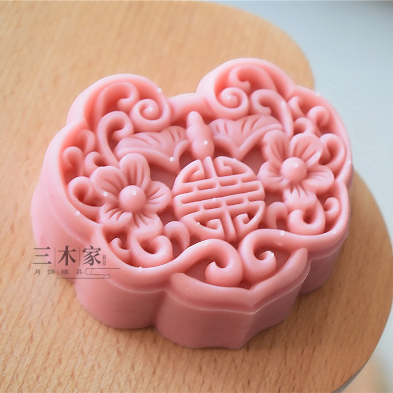Khuôn Nhấn Lò Xo Họa TIết Hoa Đối Xứng 1 Mặt 150g