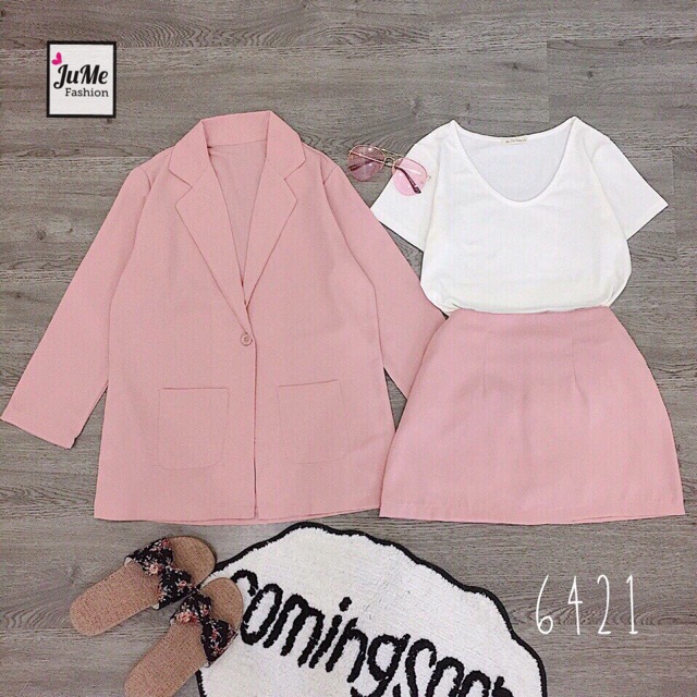 Sét vest 3 món: áo dây+ chân váy chữ A + vest khoác | BigBuy360 - bigbuy360.vn