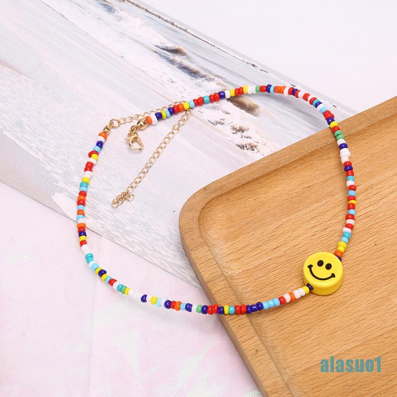 Vòng Cổ Choker Mặt Cười 1 Phong Cách Bohemian