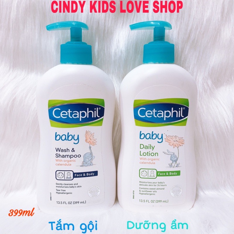 Sữa Tắm Baby/Dưỡng ẩm Cetaphil 399ml dịu nhẹ cho da bé