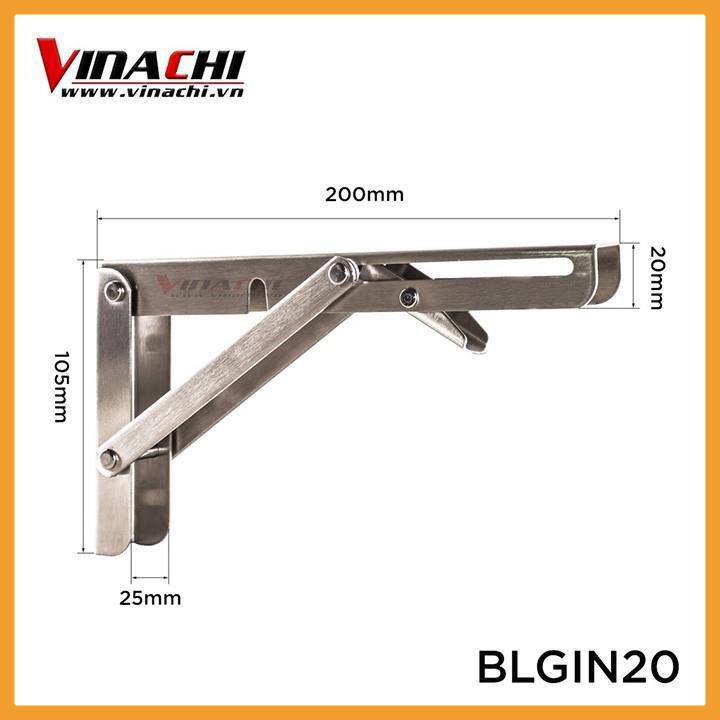 Bộ 2 Chiếc Bản Lề Gập Inox - Bản Lề Gập, Eke Gập Đỡ Kệ Treo Tường, Giá Đỡ Mặt Bàn Bằng Inox Siêu Bền (Sẵn)