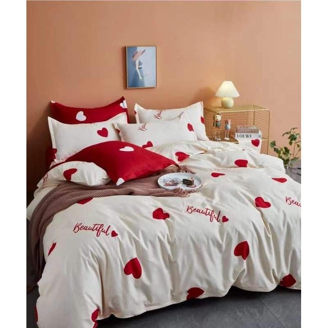 Bộ cotton poly Tim Đỏ